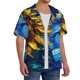 thumbnail image 2 of Balery Sunflower Starry Night Vibes Camisa Casual de Manga Corta con Botones para Hombre, Texturizada, Estilo Cubano, para Playa, Verano-Small, 2 of 5