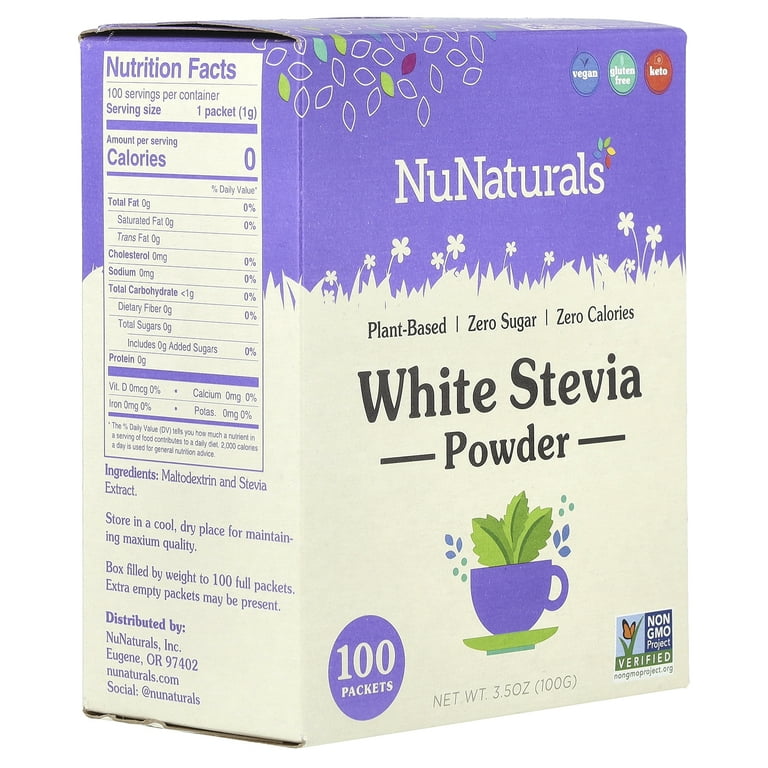 Nunaturals All-Purpose White Stevia Powder, Sugar Substitute