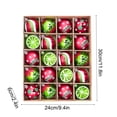 thumbnail image 3 of Christmas Ornaments 20 Pack 2.36 Inch Plastic Holiday Ball Decorations for Tree Wreath Red Green Mixed Color Set, 3 of 6