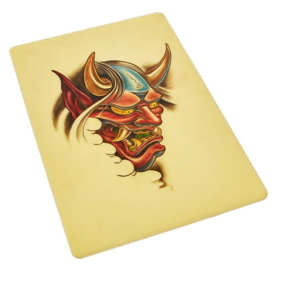 Skin Deep, Double Sided Practice Skin For Tattooing; 3mm Thick Fake Skin Sheet; Faux Leather; Realistic Texture; 1 Piece; Yellow