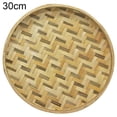 thumbnail image 2 of Home Round Shape Handmade Bamboo Weaving Sieve Fruit Tea Basket Storage Organizer, 2 of 7