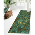 thumbnail image 6 of Green And Gold Marble Rug, Gold Marble Rugs, Classic Rug, Marble Rugs, Green Rug, Customs Rug, Office Decor Rugs, Easy To Clean Rug, 2.6'x9.2' - 80x280 cm, 6 of 8