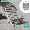 thumbnail image 3 of FODINGHILL Folding Xavier Adirondack Chairs Set of 2, HDPE All-Weather Folding Adirondack Outdoor Chair for Patio Porch Garden, Wood, 3 of 8