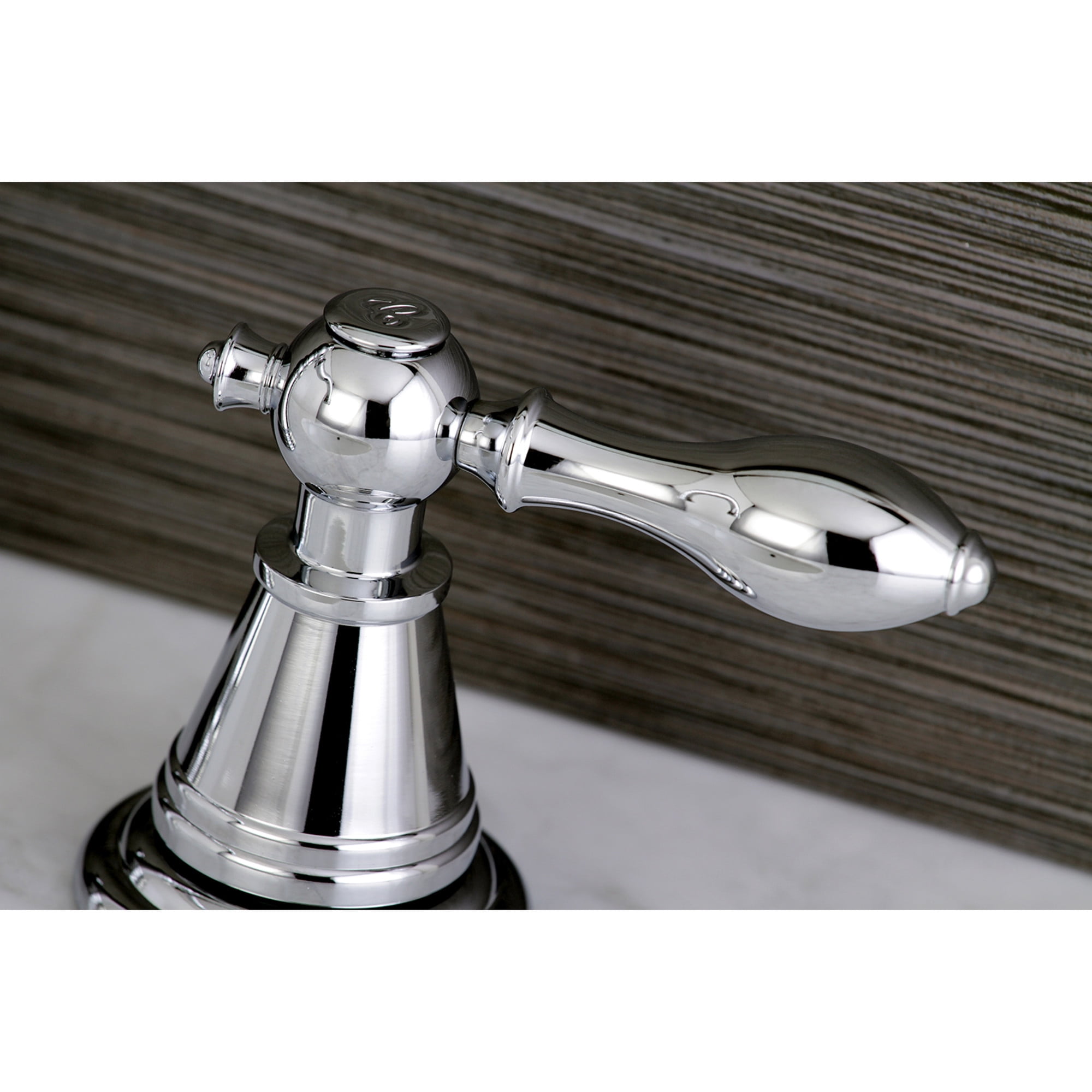 Kingston Brass FSC1971AL English Classic Two-Handle 3-Hole Deck Mount Widespread Bathroom Faucet with Pop-Up Drain in Polished Chrome