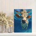 thumbnail image 2 of Cute Cow Swimming Underwater Oil Canvas Print, Wall Art for Living Room Bedroom Bathroom Kitchen Office Study Home, 2 of 8