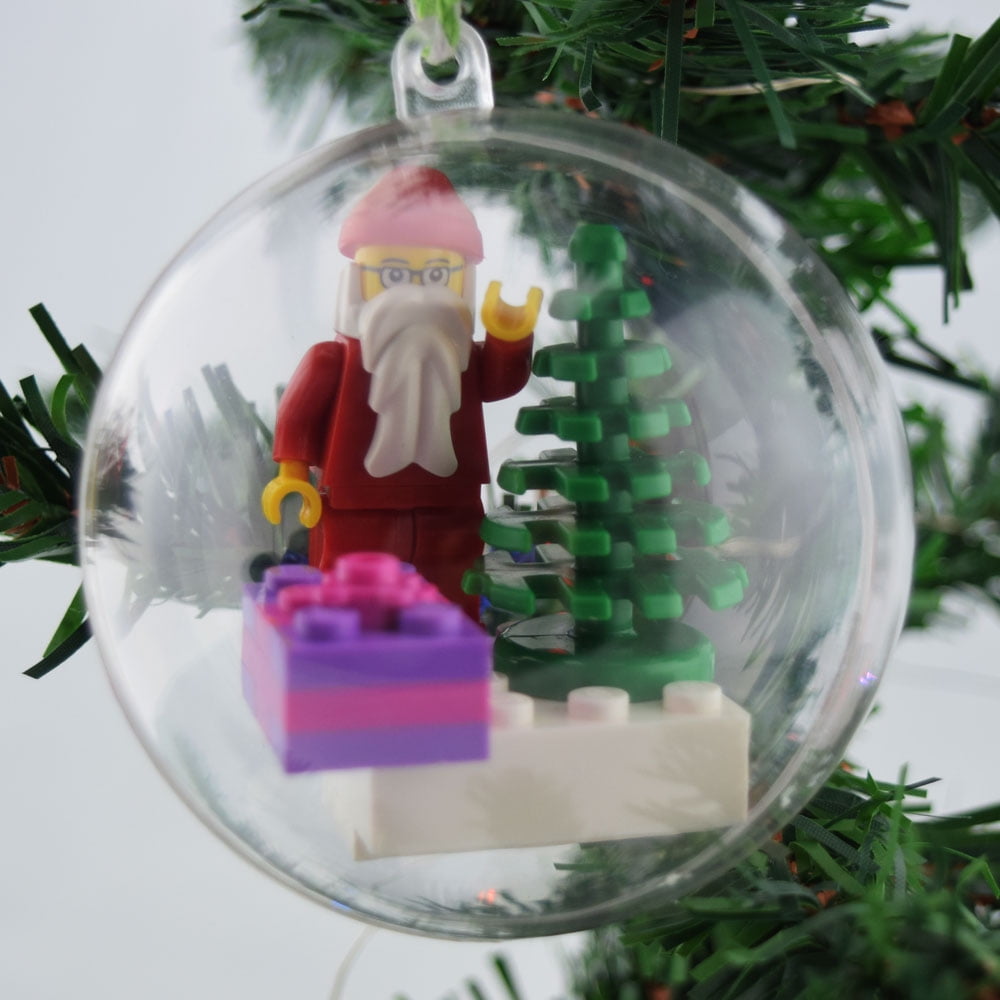 2.75" Clear Round DIY Fillable Plastic Christmas Tree Ornament