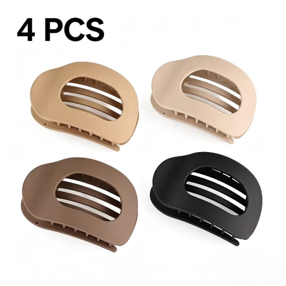 Fashion Oval Hair Claw Clip for Women New Design Leopard Matte Curved Flat Styling Barrettes Acrylic Lying Down Hair Accessories