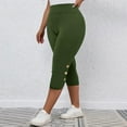 thumbnail image 5 of Feimerou Capri Pants for Women Casual Summer Plus Size Capri Leggings Soft Stretch Comfy Cute High Waisted Tummy Control Capris, 5 of 9
