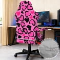 thumbnail image 6 of Whosucclay Pink Love Leopard Print Gaming Chair Slipcover Stretch Gaming Chair Seat Cover with Zipper Gamer Chairs Protector Fits Most Office/PC Chairs & Racing Style Seats, 6 of 8