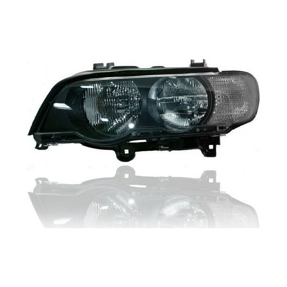 Headlight - Compatible/Replacement for '00-03 BMW X5 - Halogen With White Turn Indicator, - Left Hand - Driver - 63126930215
