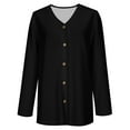 thumbnail image 5 of Oksale Cable Knit Cardigan Sweaters for Women Casual Button Down Sweater Cozy Long Sleeve Cardigans Solid Color Knitwear Open Front Soft Warm Tops Black L, 5 of 6