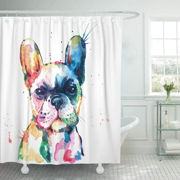 PKNMT Frenchie French Bulldog Original Watercolor of Dog Funny Happy