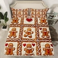 thumbnail image 2 of jejeloiu Cute Wnoemne Cookie Full Size Sheets,Sweet Bear Biscuit Bed Sheets,Merry Christmas Sheet Sets For Boys Girls,Lightweight Bedroom Decoration,4-Piece, 2 of 7