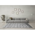 thumbnail image 3 of Ahgly Company Indoor Round Checkered Gray Modern Area Rugs, 6' Round, 3 of 4