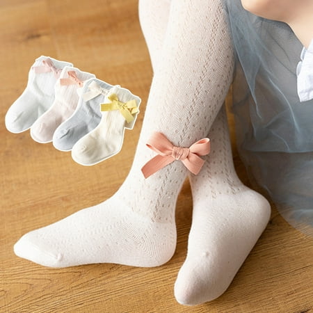 

Naturegr Girls Pantyhose Adorable Comfortable Cotton Baby Hollow Mesh Long Ultra-thin Socks Photograph Prop