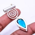 thumbnail image 2 of Blue Sapphire Designer Handmade 925 Sterling Silver Pendant 2.07" P_9393_210_4, 2 of 2