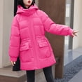 thumbnail image 2 of MuZeFu Winter Jacket Women Loose Winter Coat Women Warm Pocket Coat Long Jacket Winter Sleeve Down Parkas, 2 of 7