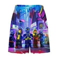 thumbnail image 4 of Ninjago Men's Pajama Pants Sleepwear Lounge Shorts Bottoms Summer Daily Cozy Soft Ice Silk Pajama Shorts Lightweight Home Beach Shorts, 4 of 8