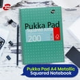 thumbnail image 5 of 12x Pukka Pad A4 Metallic Squared & Lined Notebooks 200 Pages 80GSM Wirebound, 5 of 8