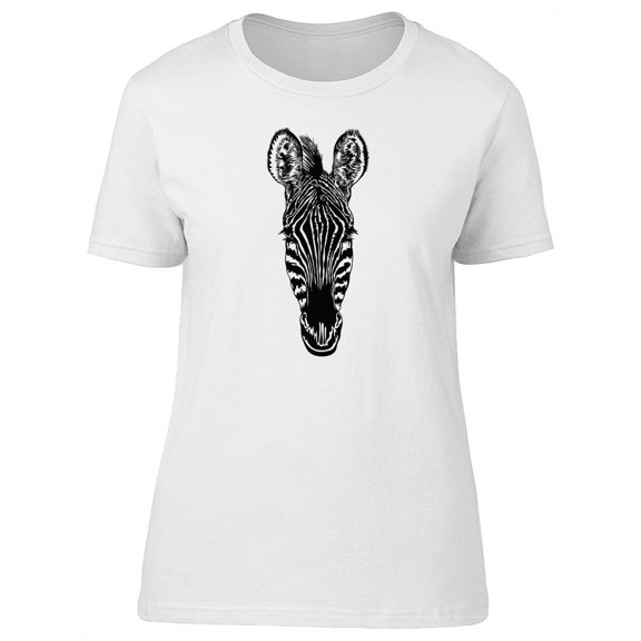 Zebra Head T-Shirt Women -Image by Shutterstock, Female XX-Large