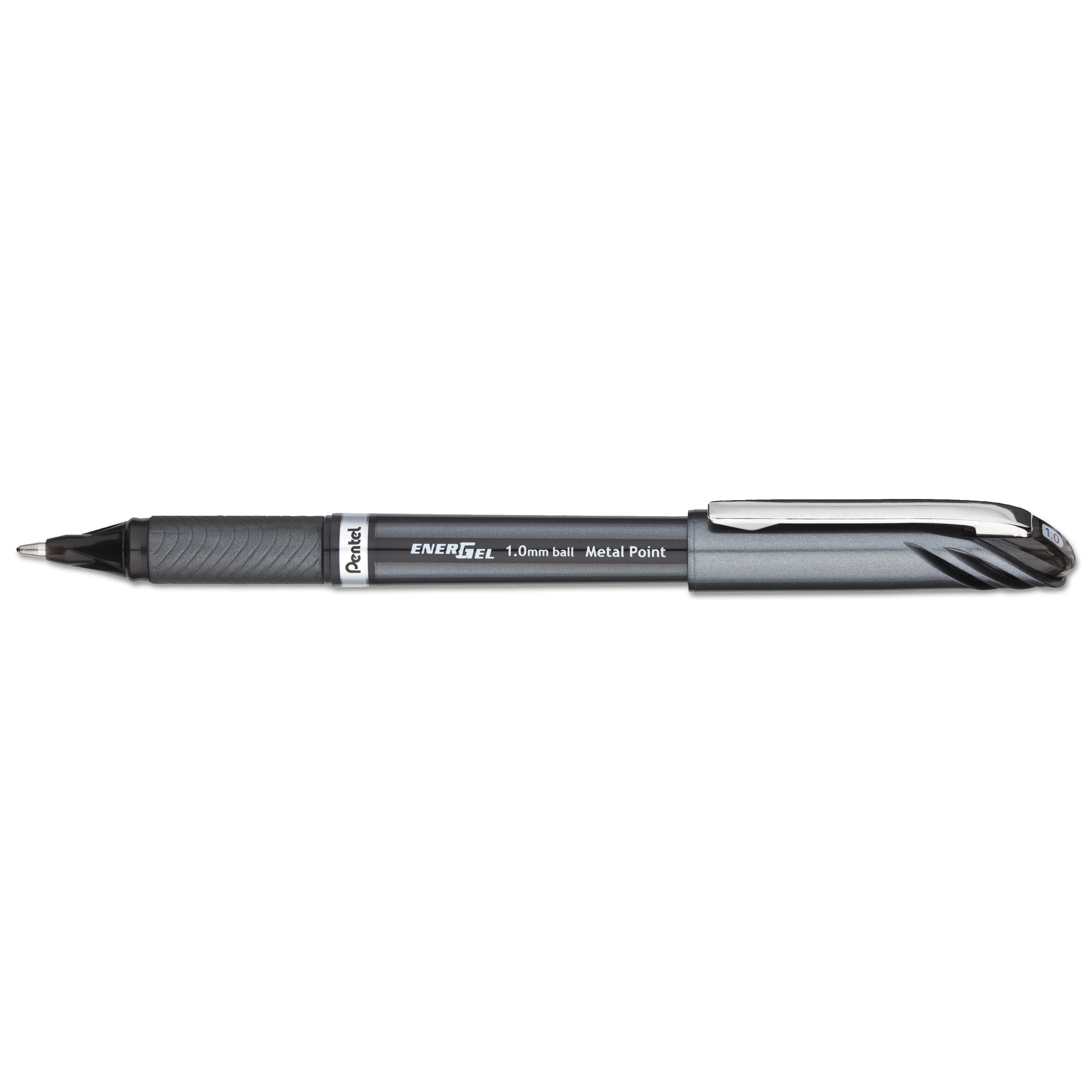 Pentel EnerGel NV Flüssiggelschreiber 0,7 Mm – 12 Stück Schwarz, Metallspitze, Schnell Trocknend