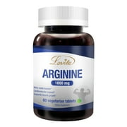 Lovita L-Arginine 1000mg, Fermented Vegan Amino Acid, Nitric Oxide Supplement for Muscle Growth, Vascularity and Energy, 60 Vegetarian Tablets