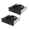 thumbnail image 1 of 2pcs 5.25 Inch Desktop Pc Case Internal Front Panel USB Hub 2 Ports USB 3.0 and 2 Ports USB 2.0, 1 of 8