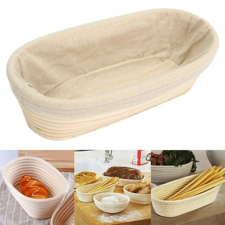 Bread Dough Proofing Rising Rattan Basket & Liner,Banneton Proofing Basket Set for Home Bakers Bread
