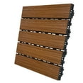 thumbnail image 1 of Carreaux Composites pour Balcon et Terrasse en Teck Miel 6 Pi2 12 x 12 Po - Lot de 6, 1 of 1