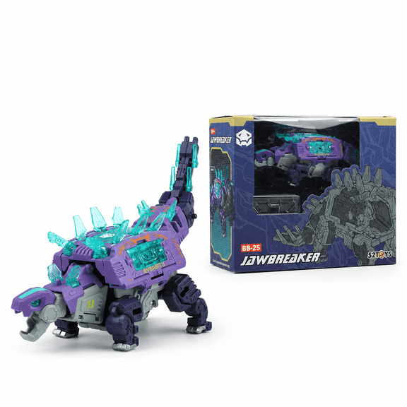 52TOYS BEASTBOX BB-25 JAWBREAKER Stegosaurus Transforming Figure, 7.1 in, Cube Collectible Toy