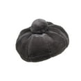 thumbnail image 4 of WITHMOONS Winter Fuzzy Pom Fleece Y2K Newsboy Hat Suede Brim Baker Boy Beret Flat Cap SLG1453 (Grey), 4 of 5