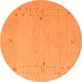 thumbnail image 1 of Ahgly Company Indoor Round Abstract Orange Contemporary Area Rugs, 6' Round, 1 of 1