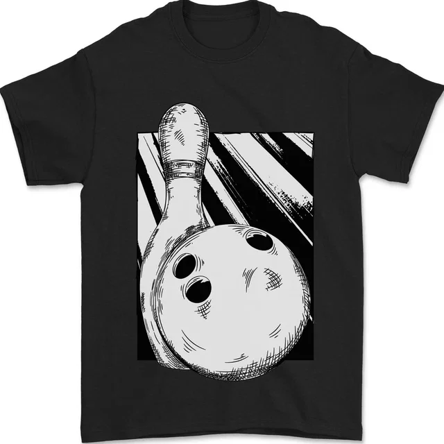 Ten Pin Bowling Ball And Pin Mens Womens S-5XL T-Shirt