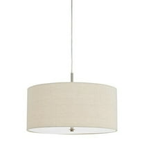 FX-3628-1P Cal Lighting Addison-Three Light Pendant in Casual Style-18 Inches Wide by 11.5 Inches High-Chrome Finish-Off-White Shade Color