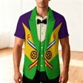 thumbnail image 4 of RKSTN Hauts Décontractés à Manches Courtes pour Hommes et Femmes avec Imprimé de Carnaval, Couleur m, 4 of 9