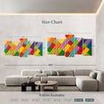 thumbnail image 4 of Elephant Stock Colorful Legos Wall Art - Horizontal Multi Panel Canvas - Living Room Wall Decor - Kids And Nursery Multi Panel - Orange And Pink Decor - 80" x 40", 4 of 8
