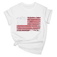 thumbnail image 2 of VKOYWKM Womens USA Flag T Shirts Independence Day Short Sleeve Summer Top American Flag Graphic Tees Patriotic Crew Neck 4th of July Tshirt Shirts, 2 of 6