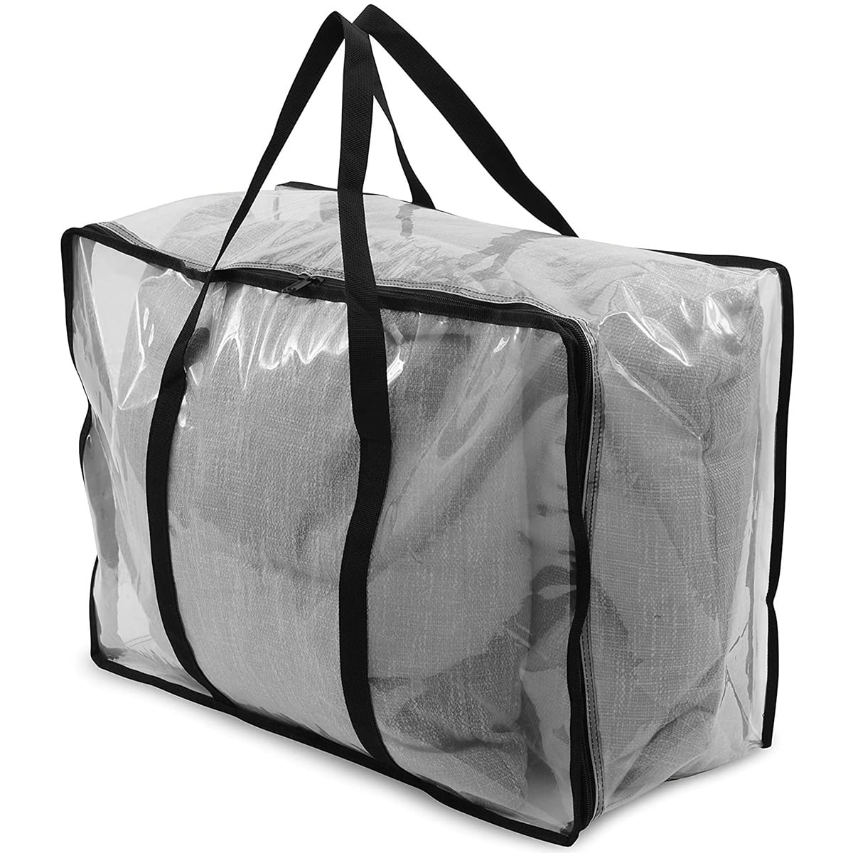 Clear Storage Bags With Zipper, 75L Extra Large Capacity - Closet