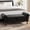 Black, variant on Apicizon 51 Inch PU Leather Storage Bench, Tufted Button Ottoman with Rolled Arms, Brown Multipurpose Furniture for Entryway, Bedroom and Living Room