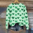 thumbnail image 4 of BLVB Womens St. Patricks Day Shamrock Sweatshirt Raglan Sleeve Clover Print Jumper Crew Neck Pullover Tops Gifts for Women, 4 of 5