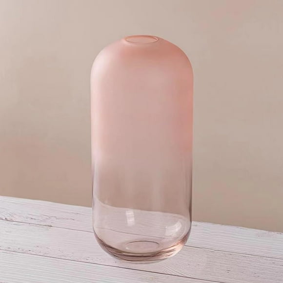 HSHDLDF Glass Vase Wedding Living Room Bedroom Office Hotel Dining Room Book Display Case Decoration Vase Creative Shape Decorative Vase Pink Vase Modern Bohemian Vintage Vase