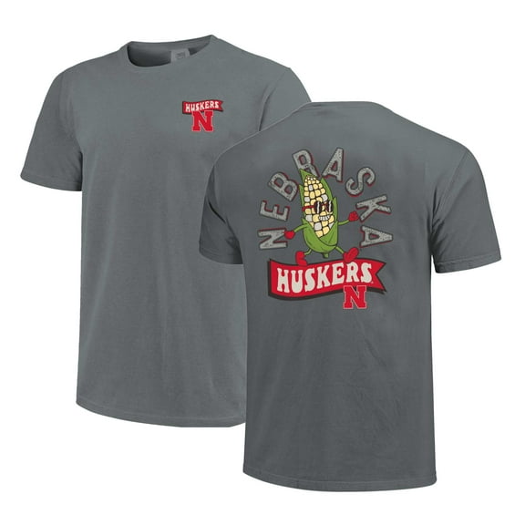 Unisex Gray Nebraska Huskers Retro Mascot Hyper Local Comfort Colors T-Shirt