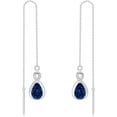 thumbnail image 2 of AOBOCO Infinity Gemstone Threader Earrings Long Chain Drop Earrings 925 Sterling Silver 12 Birthstone Birthday Jewelry Gifts for Women (Gift Box), 2 of 7