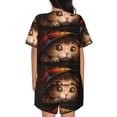thumbnail image 3 of Picia Animal Cat Pajamas Sets for Women Soft Short-Sleeved Pjs with Lounge Shorts Two Piece Sleepwear-X-Large, 3 of 9
