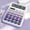 Purple, variant on Desktop calculator, Clear Large LCD 12-Digit Display, School Calculators with Dual Power Battery and Solar, Sensitive Big Buttons and Standard Function for School, Office, Home(4.7*6.3 in)Blue