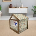 thumbnail image 3 of Abstract Pet House, Colorful Large Drop Dots Pattern in Various Tones Retro Funky Fashion Graphic, Outdoor & Indoor Portable Dog Kennel with Pillow and Cover, 5 Sizes, Multicolor, by Ambesonne, 3 of 5