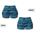 thumbnail image 5 of Lsque Turtles and Waves Pattern High Waisted Biker Shorts for Women-Tummy Control Fitness Athletic Workout Running Yoga Gym Shorts,Moisture-Wicking-Medium, 5 of 9