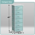 thumbnail image 6 of Sorbus 6-Drawer Fabric Dresser for Kids - Tall Storage Tower, Closet Organizer with Steel Frame & Wood Handles for Nursery, Playroom & Bedroom, Aqua, 6 of 6