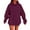 02# Dark Purple, variant on Womens Casual Hoodies Fleece Sweatshirts Long Sleeve Sweaters Pullover with Pocket Dark Green 5XL