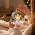 thumbnail image 5 of Qwtwty Glowing Christmas Ornaments Christmas Tree Hanging Decoration, Light-Up Clear Christmas Themed Hanging Ball Decoration with Warm LED Light, 5 of 7